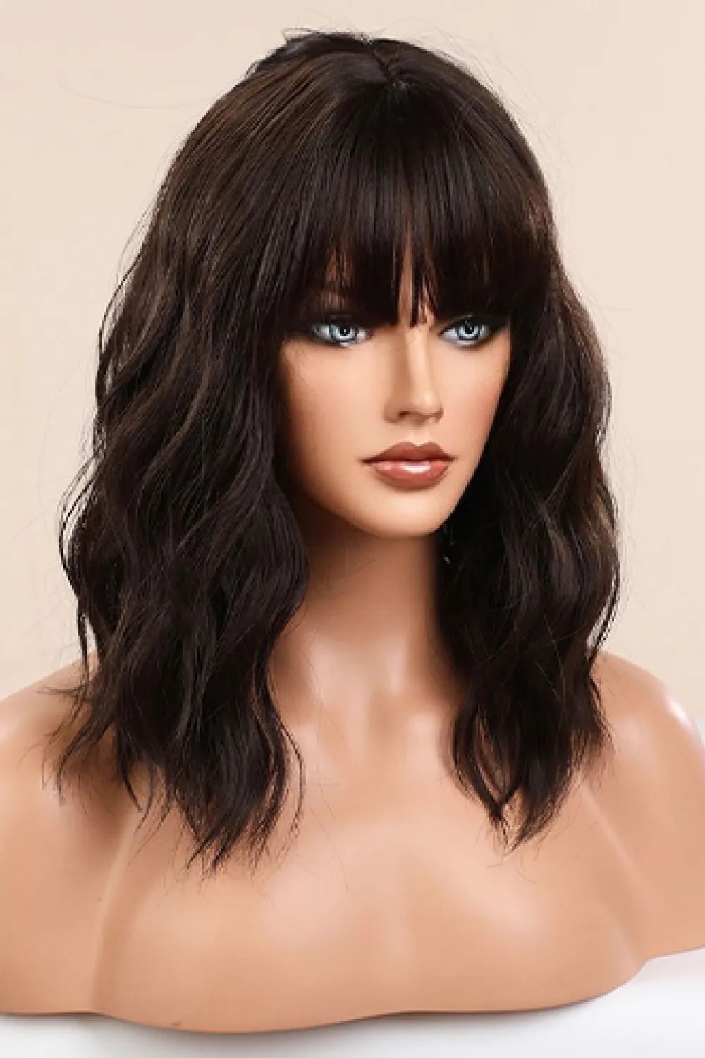 Natural Looking Synthetic Full Machine Bobo Wigs 12'', image 4