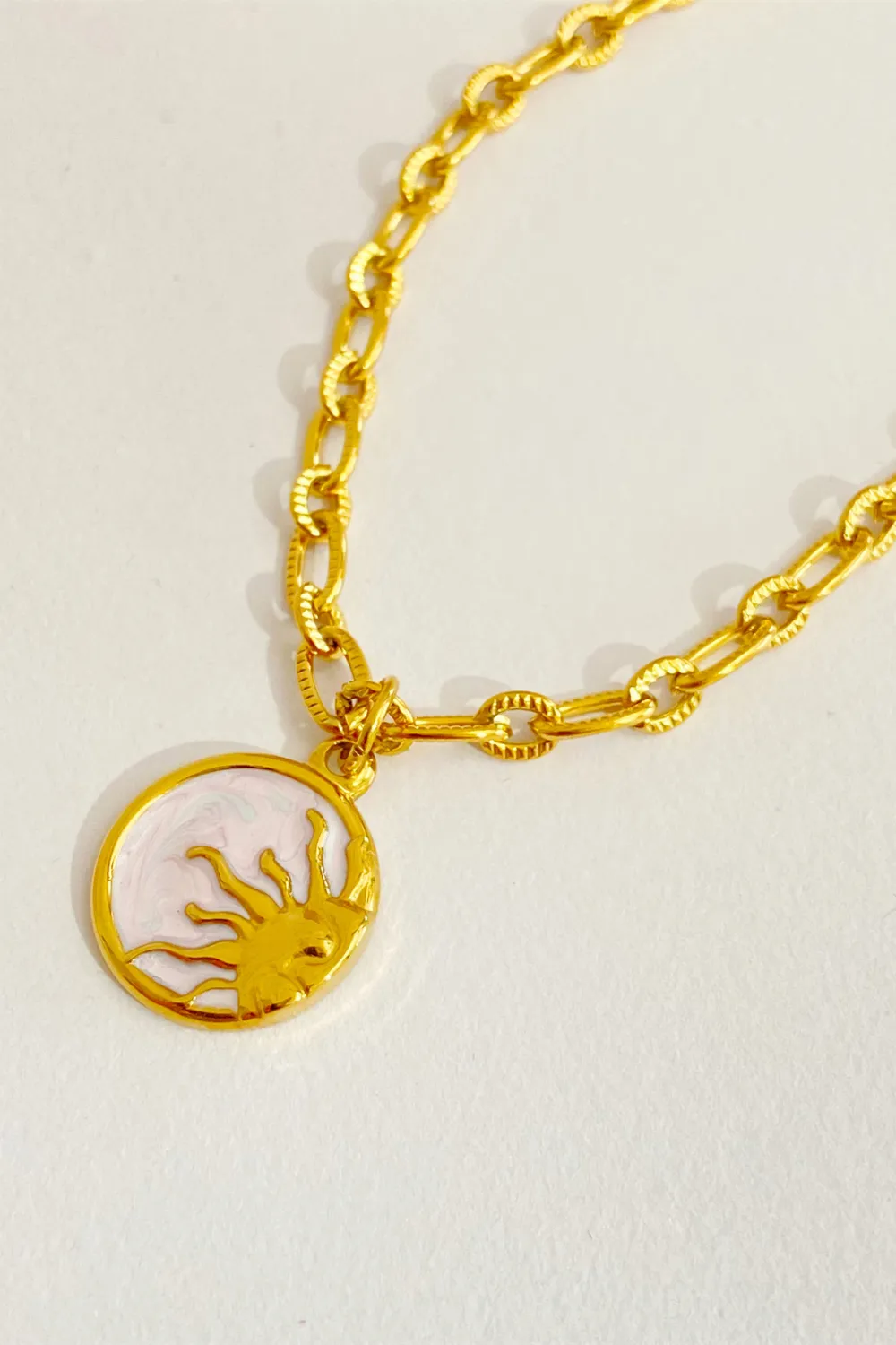 Round Pendant Stainless Steel Necklace, image 4