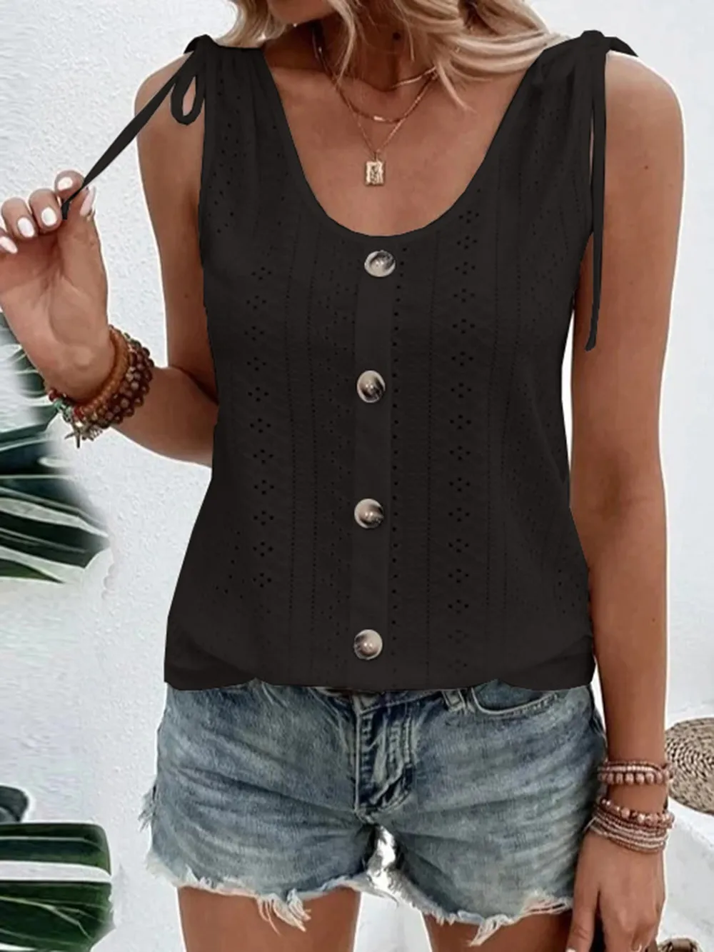 Full Size Scoop Neck Sleeveless Tank Top, image 13