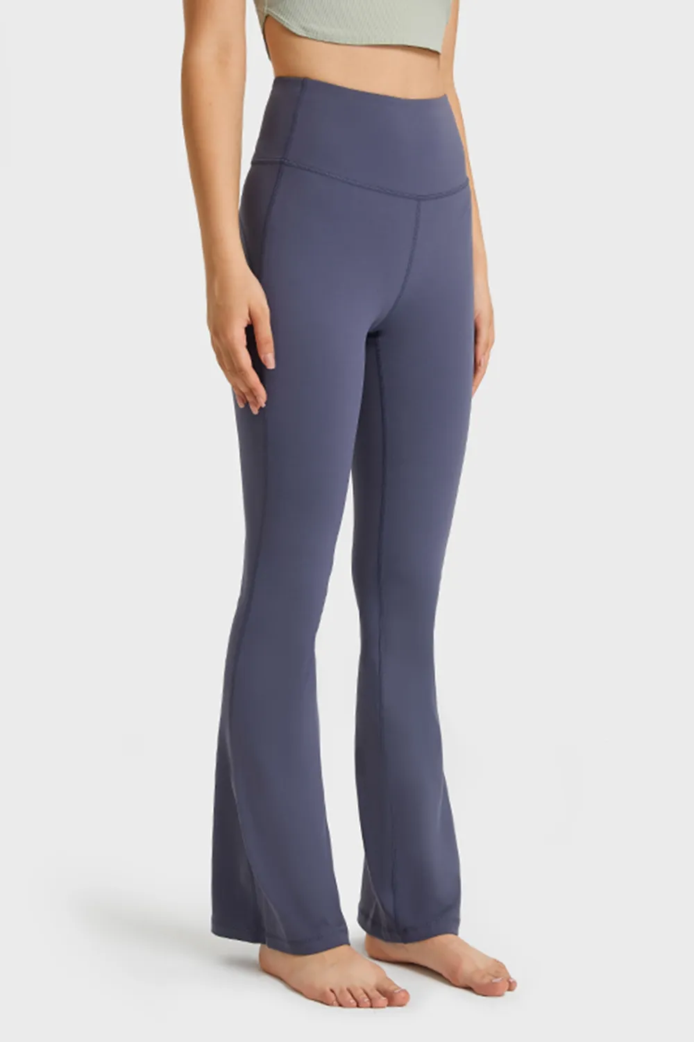 Elastic Waist Flare Yoga Pants, image 10
