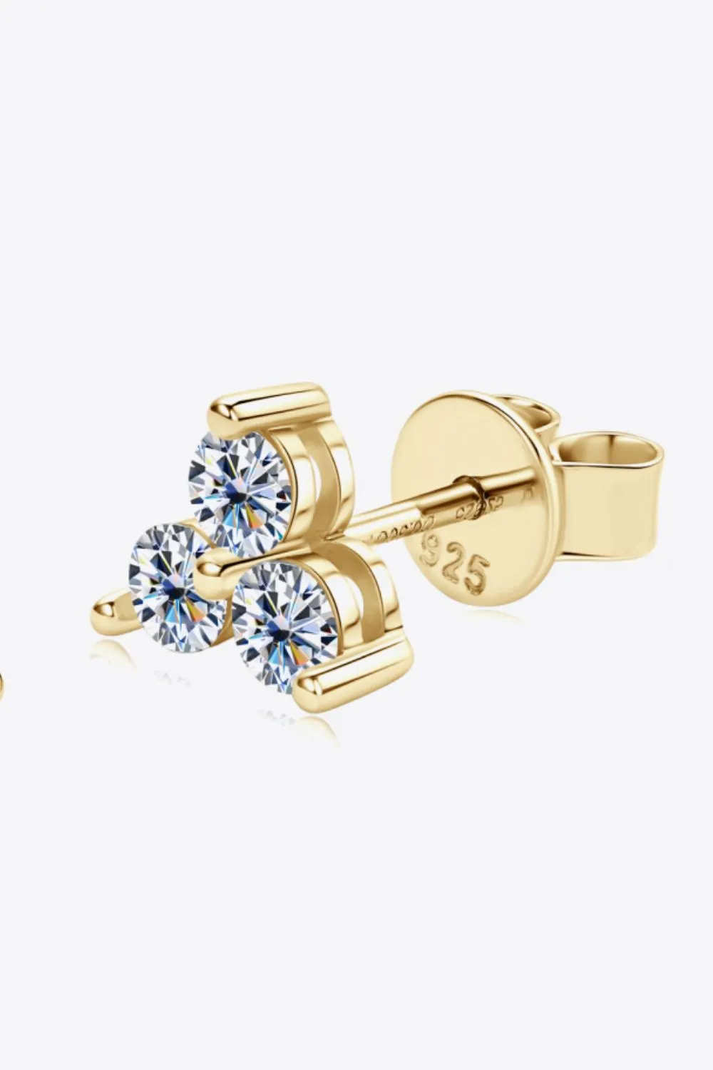 Moissanite 925 Sterling Silver Stud Earrings, image 7