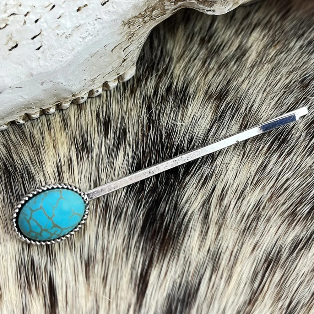 Turquoise Alloy Hairpin, image 10