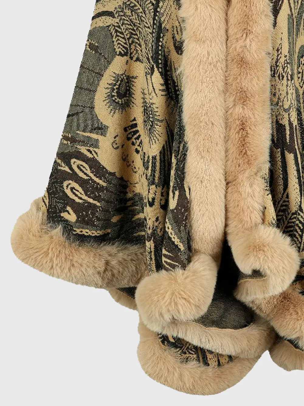 Printed Open Front Poncho, image 16