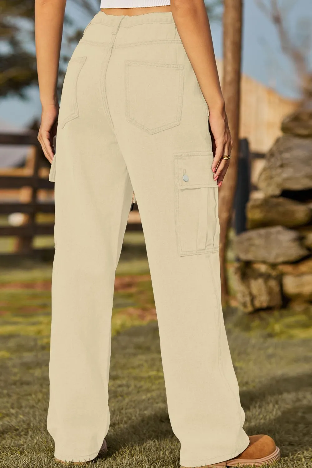 Loose Fit Drawstring Jeans with Pocket, image 16