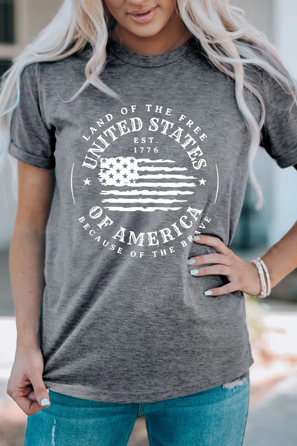 US Flag Graphic Short Sleeve Tee, image 3