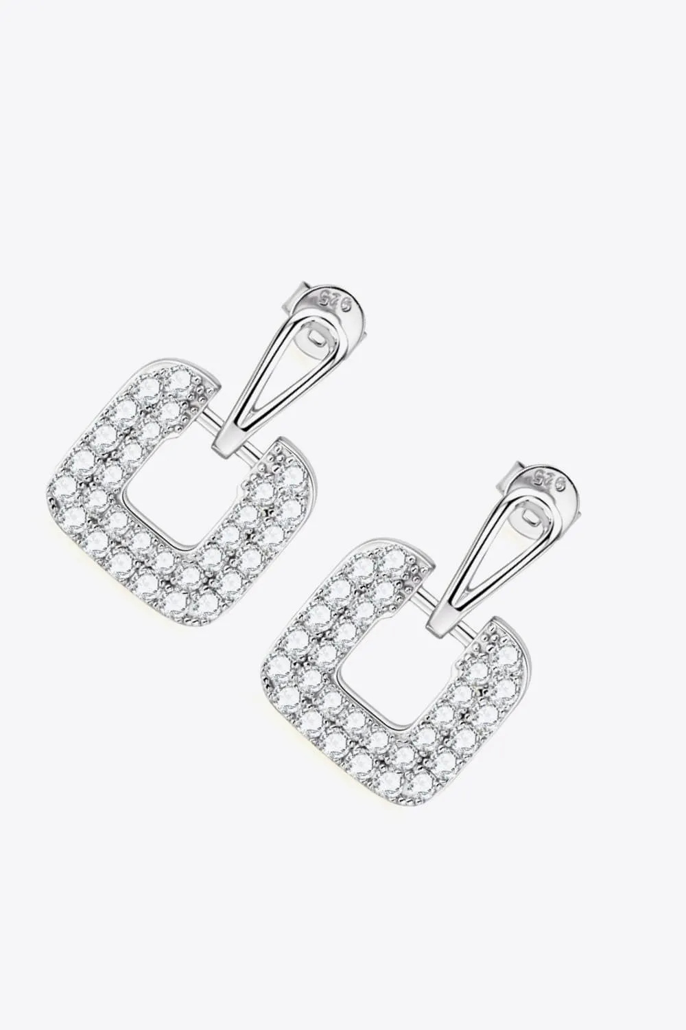1.68 Carat Moissanite 925 Sterling Silver Drop Earrings, image 7