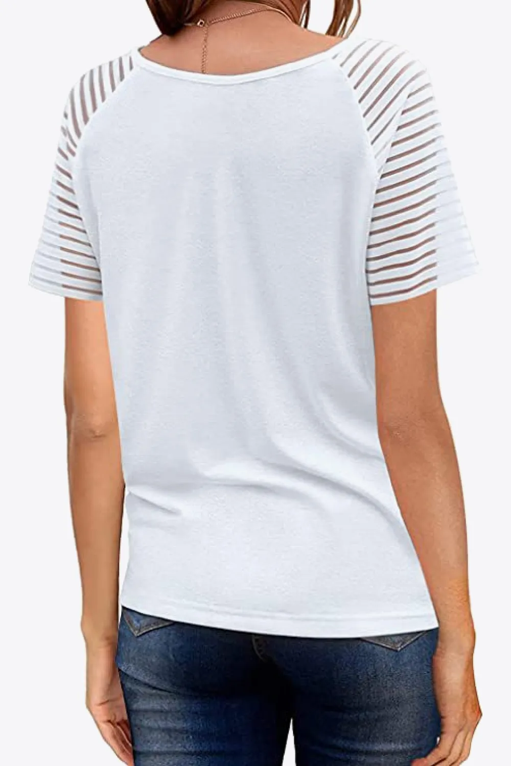 V-Neck Raglan Sleeve Tee, image 5