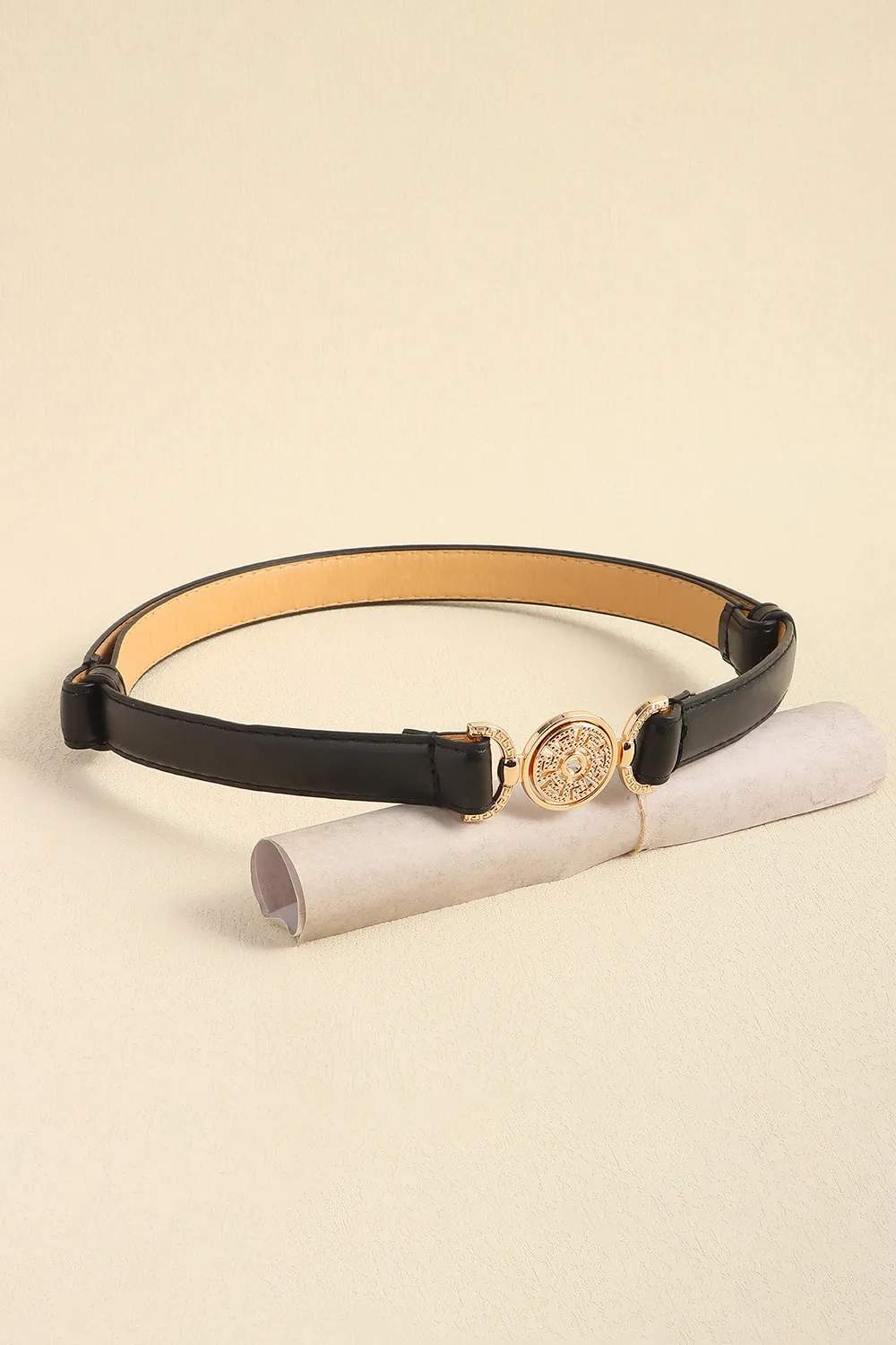 Rhinestone Decor PU Leather Belt, image 4