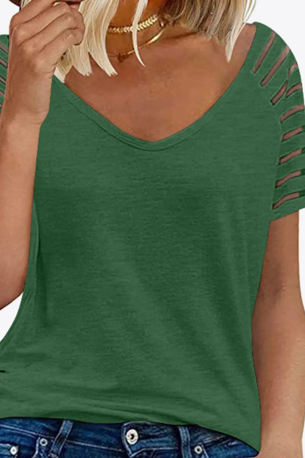 V-Neck Raglan Sleeve Tee, image 15