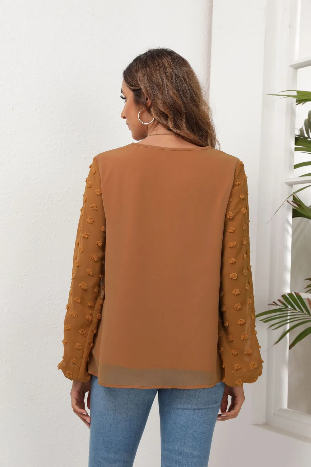 Swiss Dot Balloon Sleeve Blouse, image 11