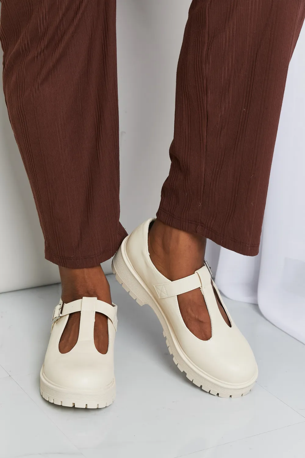 Faux Leather Platform Mary Janes, image 5