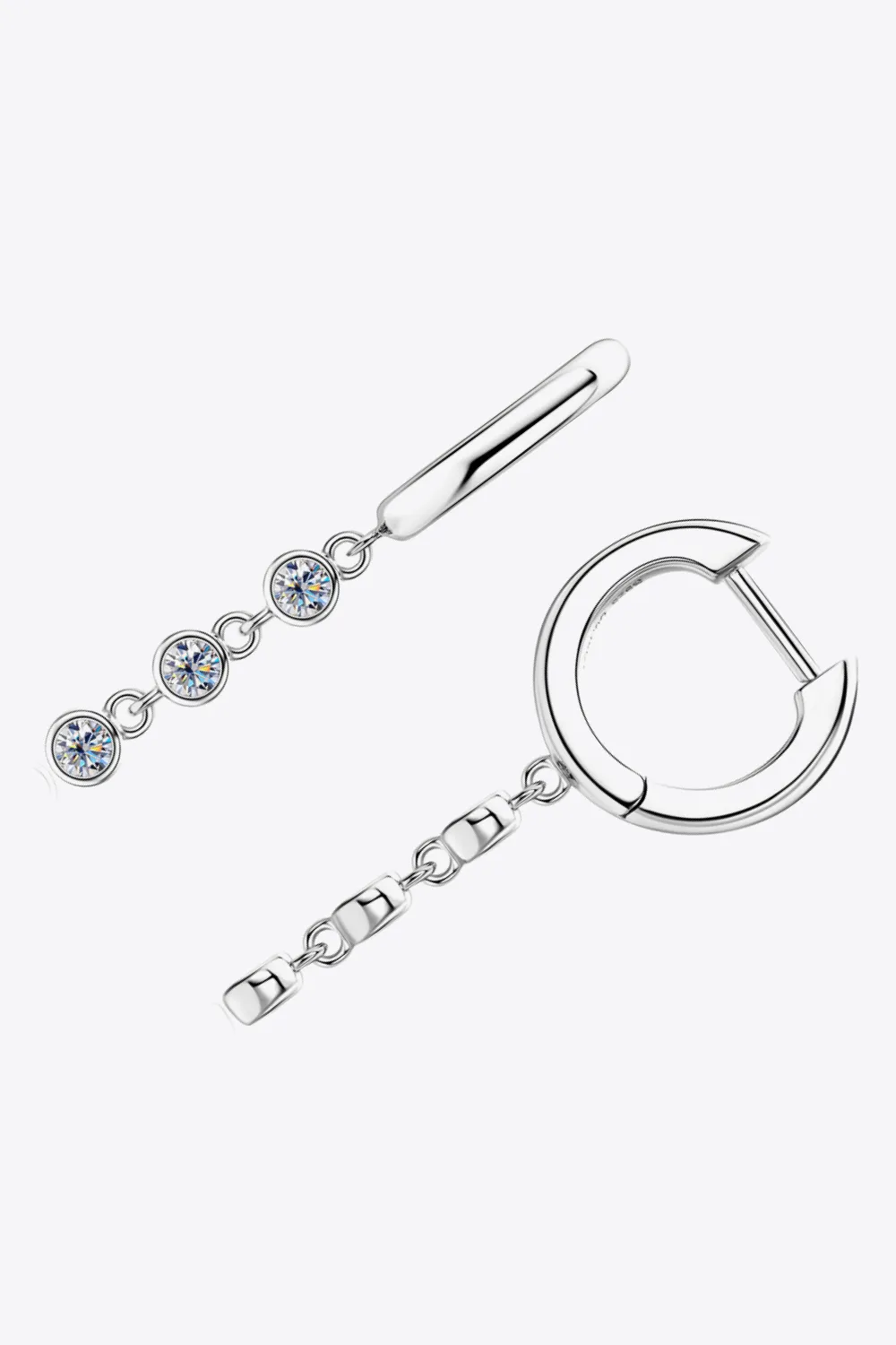 Moissanite Decor 925 Sterling Silver Earrings, image 4