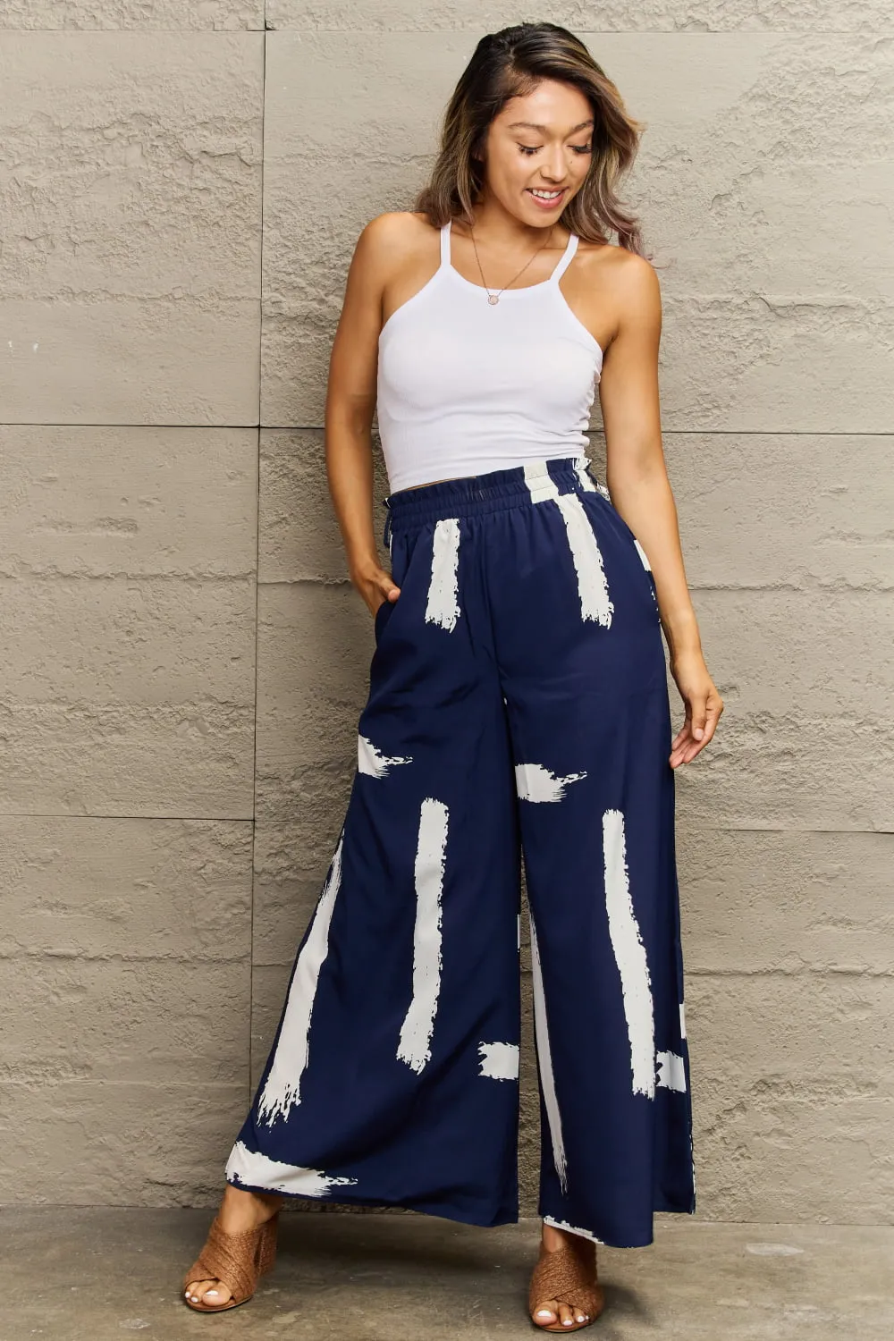 Printed Wide Leg Long Pants, image 5