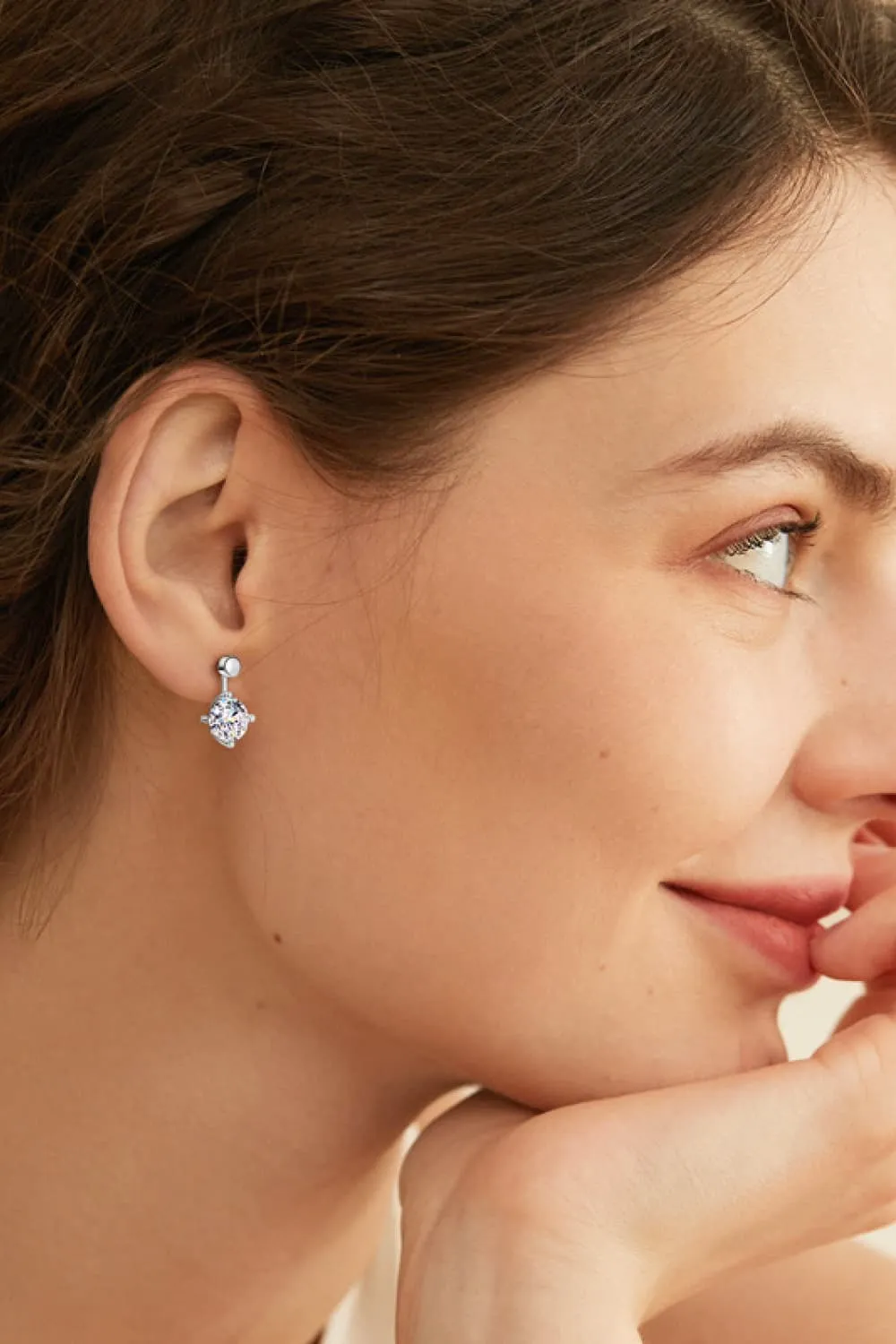 4 Carat Moissanite Drop Earrings, image 2
