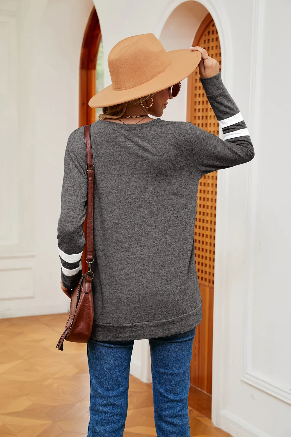 V-Neck Long Sleeve T-Shirt, image 21