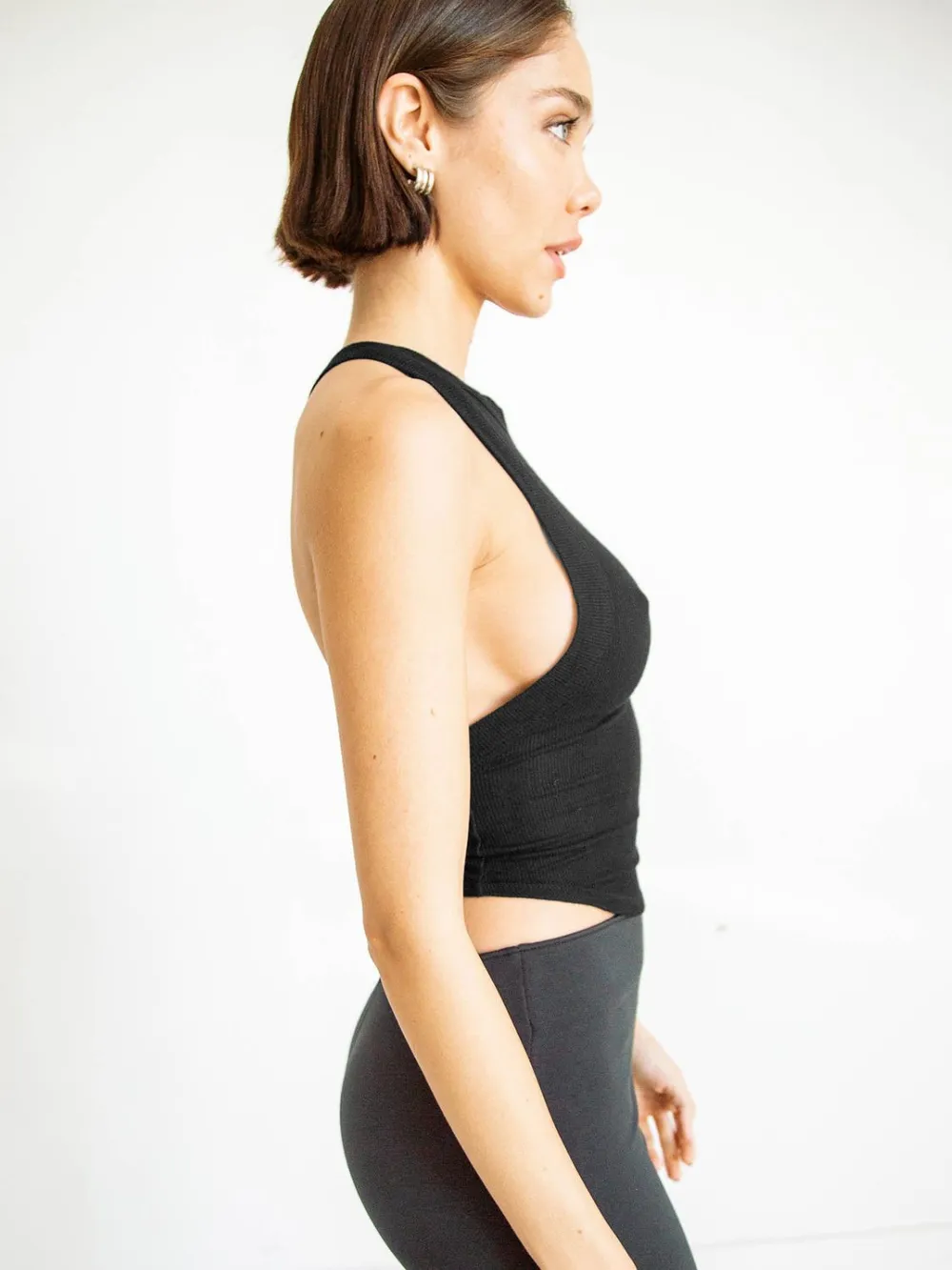 Halter Neck Ribbed Cropped Top, image 15
