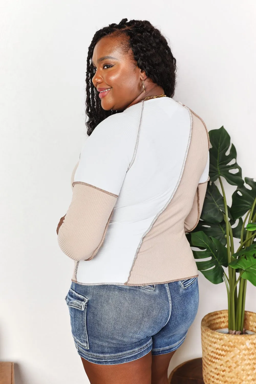 Color Block Exposed Seam Top, image 14