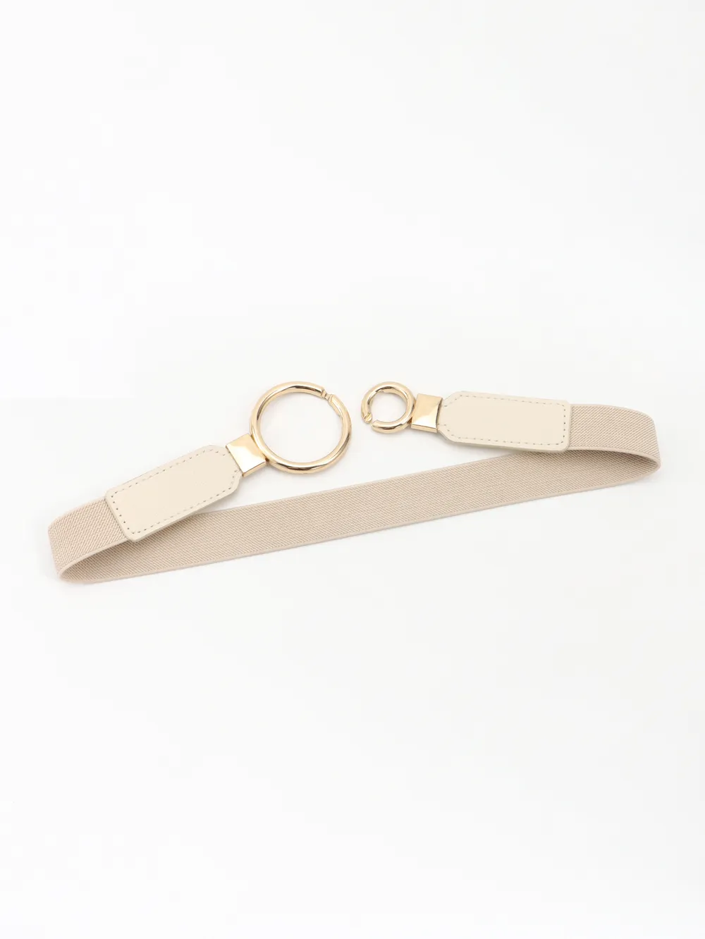 Double Ring Buckle Elastic PU Belt, image 20