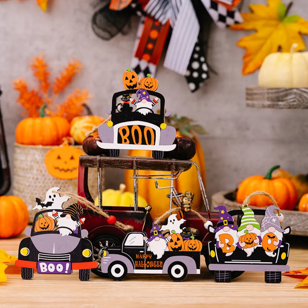4-Piece Halloween Element Car-Shape Hanging Widgets, image 4