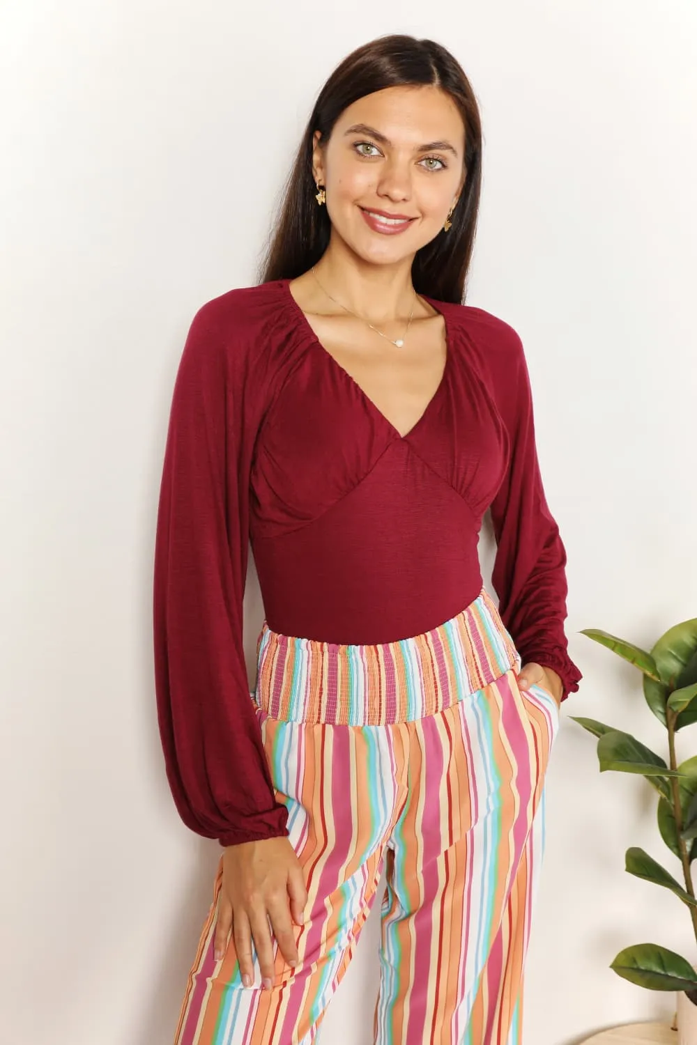 Full Size V-Neck Bodysuit, image 7