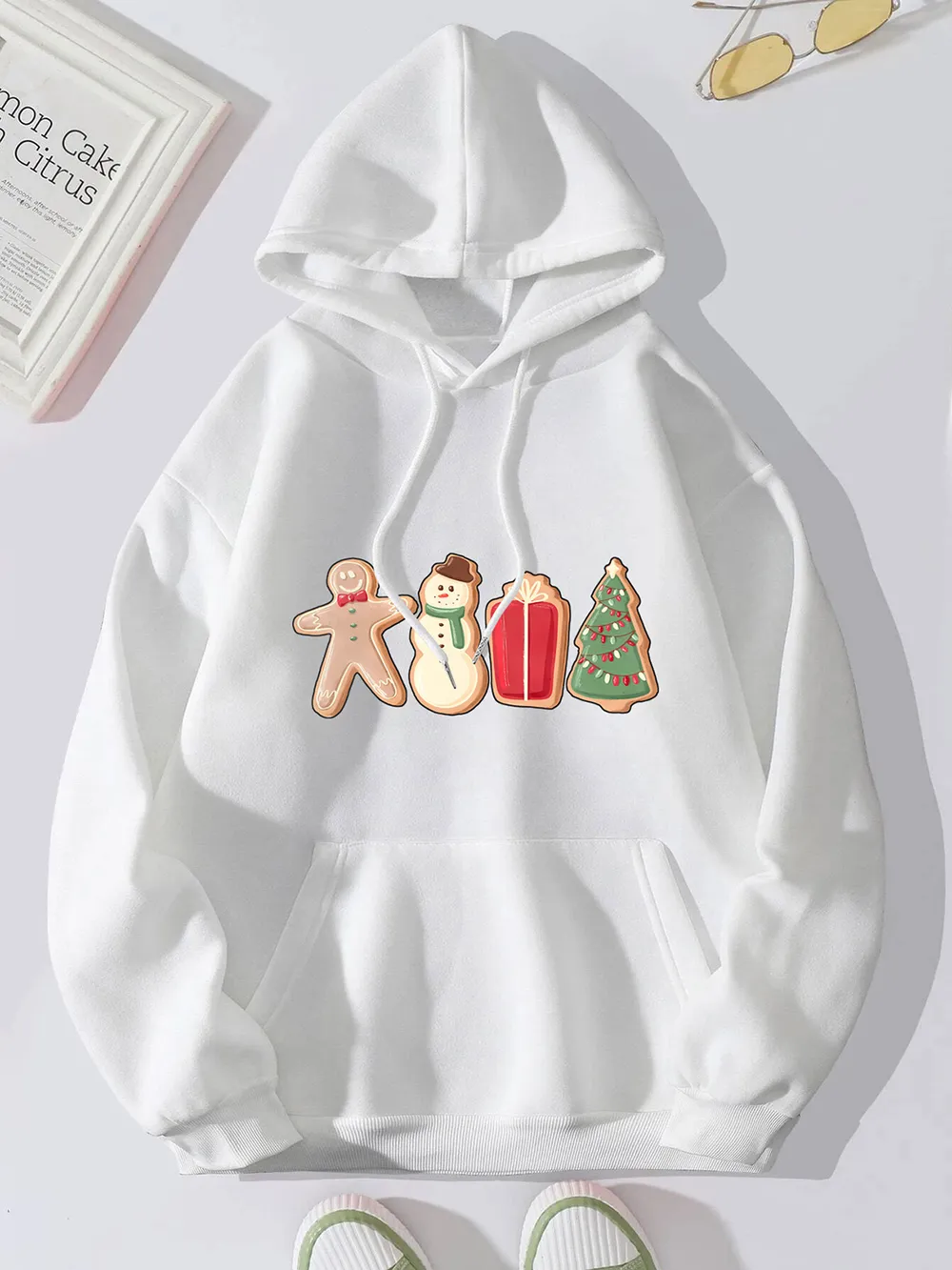Graphic Drawstring Hoodie with Pocket, image 5