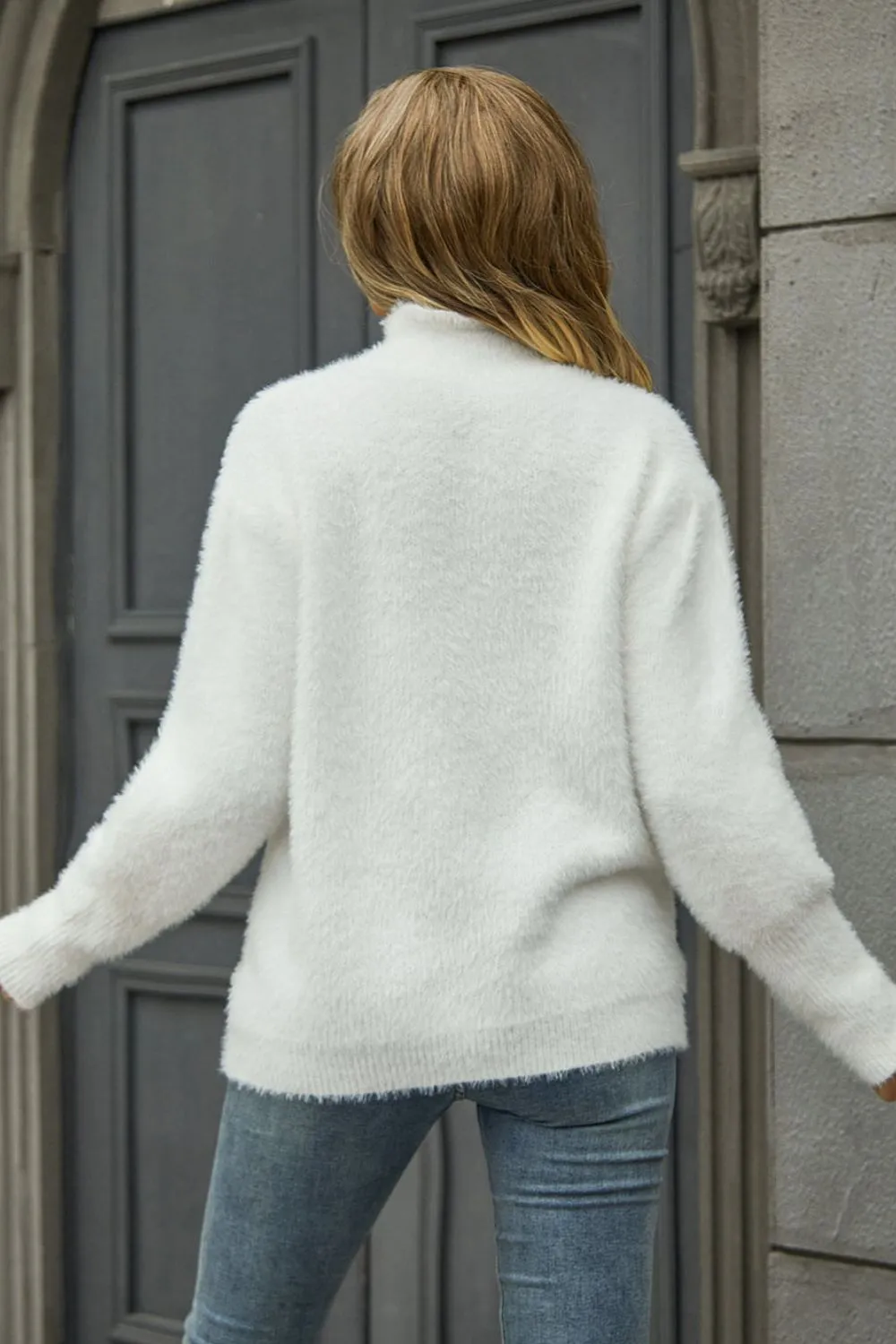 Turtle Neck Long Sleeve Pullover Sweater, image 10