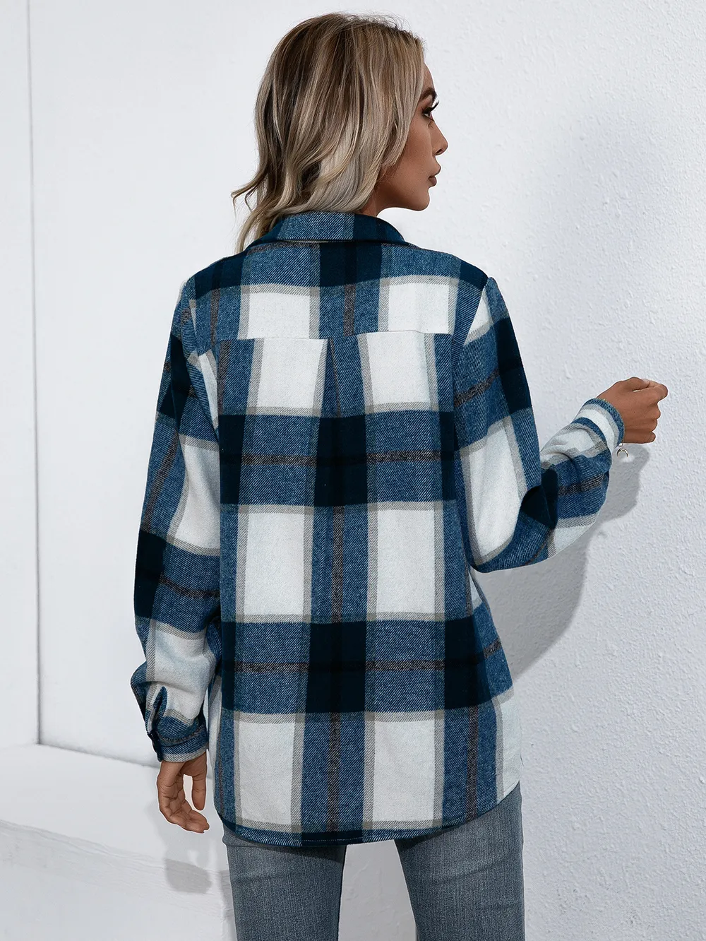 Plaid Button Up Flannel Shirt, image 12