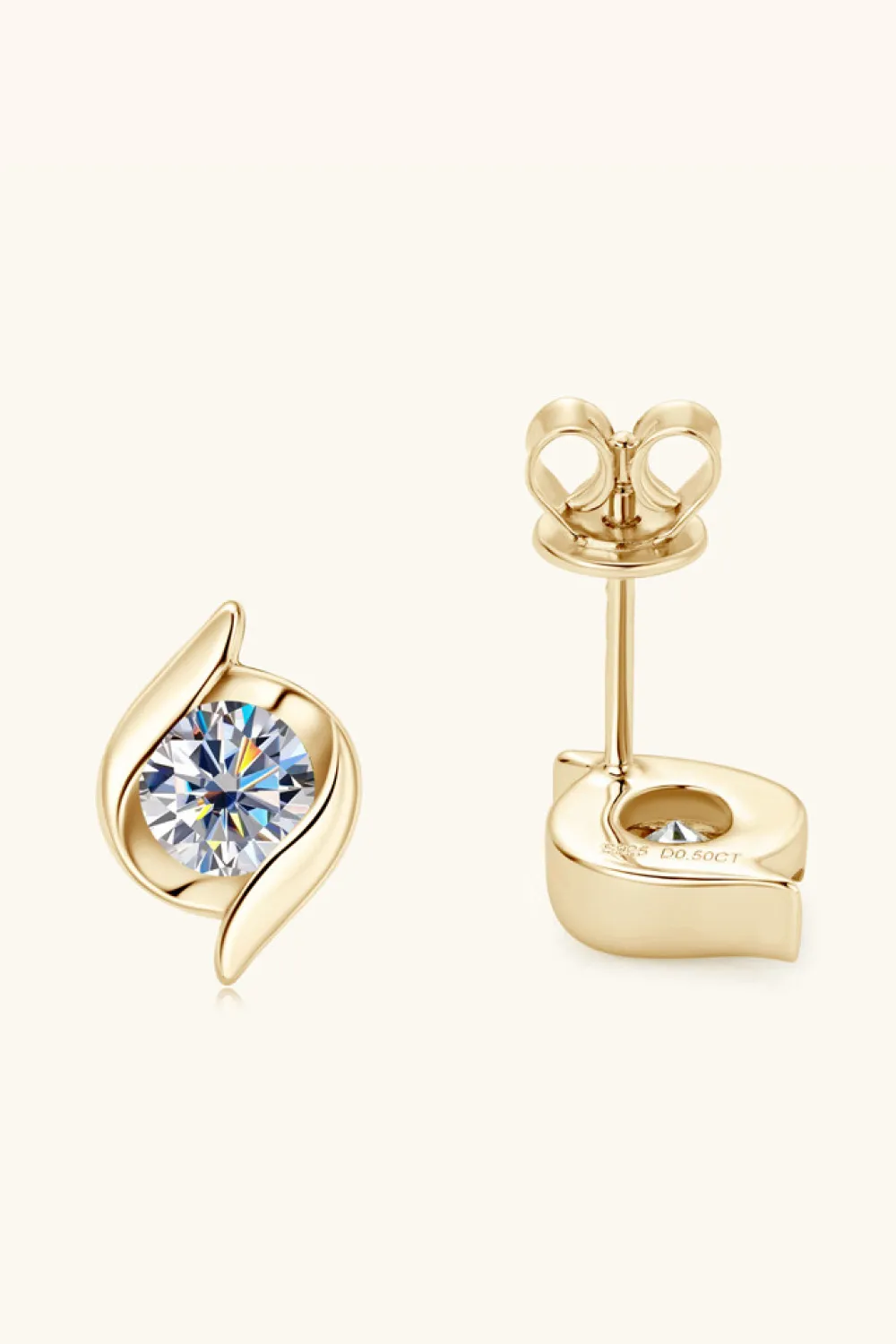 1 Carat Moissanite 925 Sterling Silver Stud Earrings, image 6
