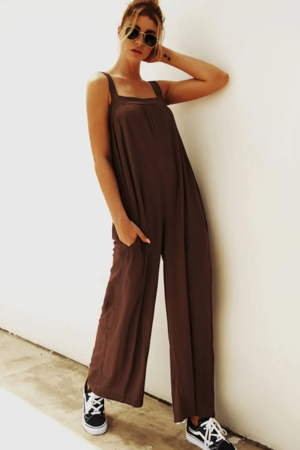 Wide Strap Wide Leg Jumpsuit, image 6