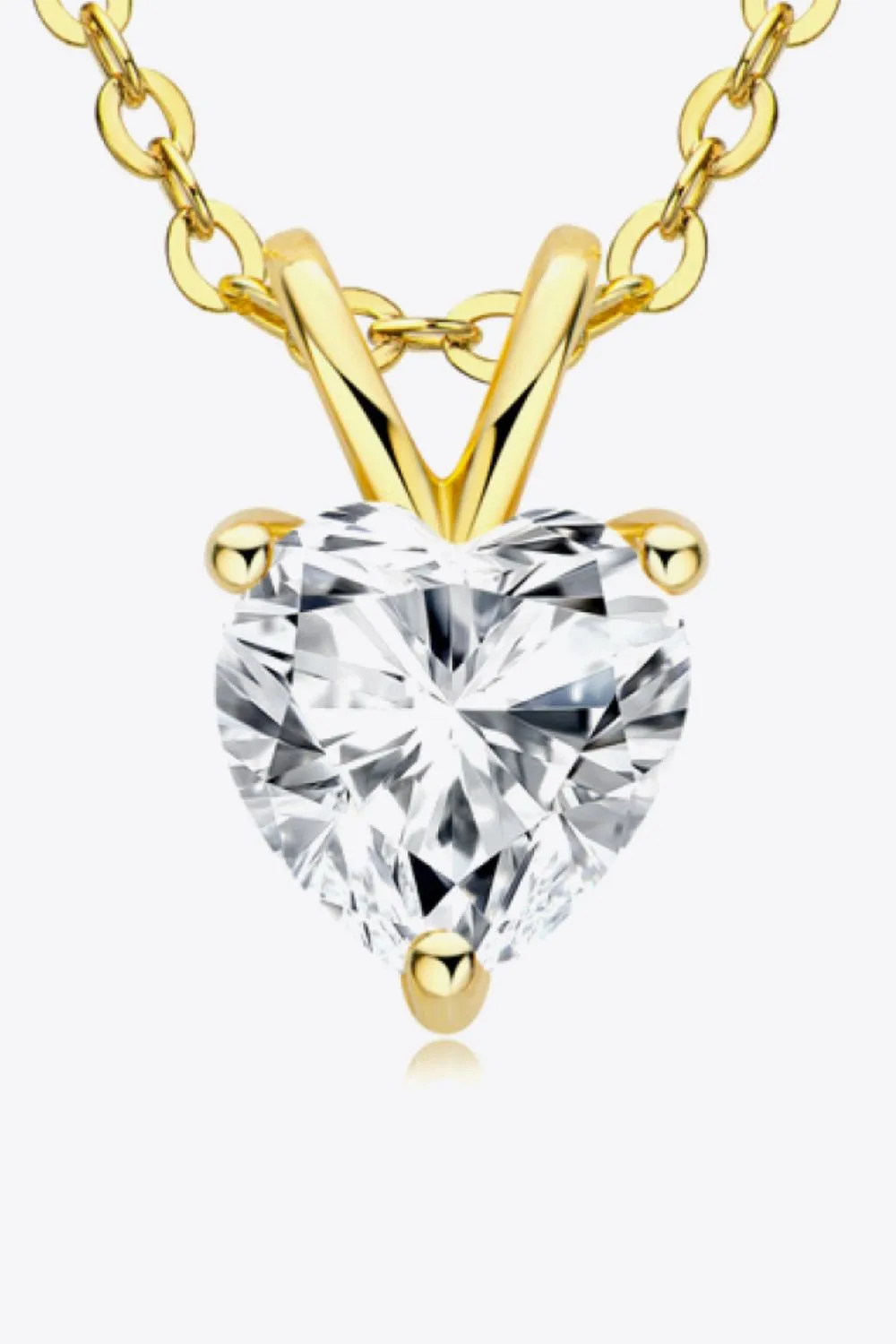 1 Carat Moissanite Heart-Shaped Pendant Necklace, image 3