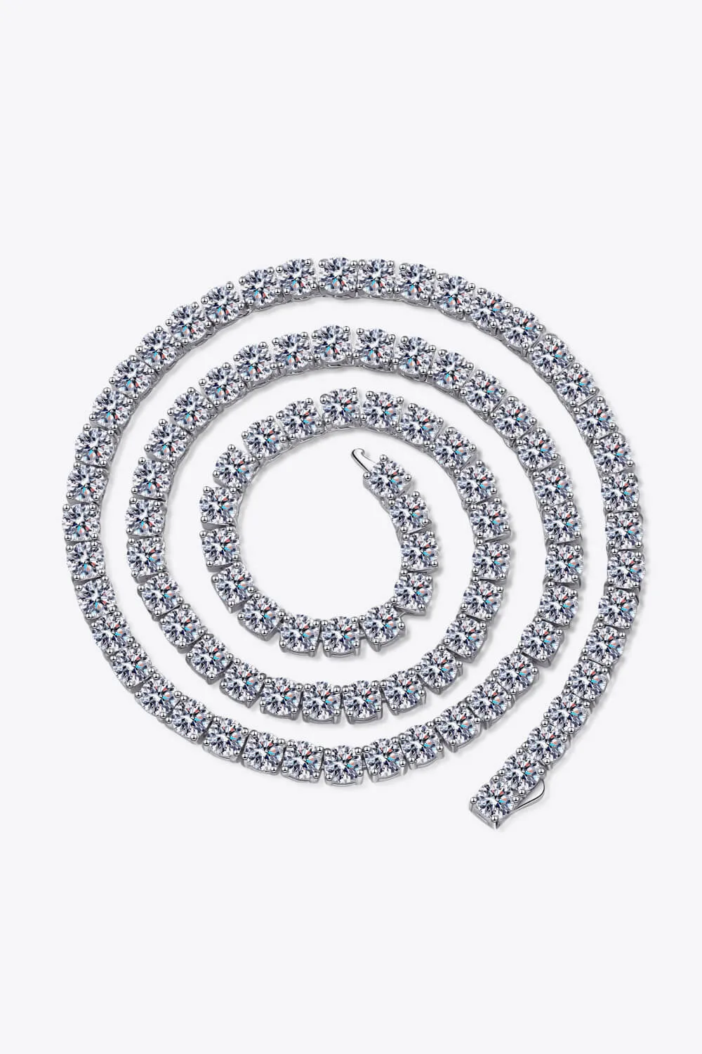 Moissanite Rhodium-Plated Necklace, image 4