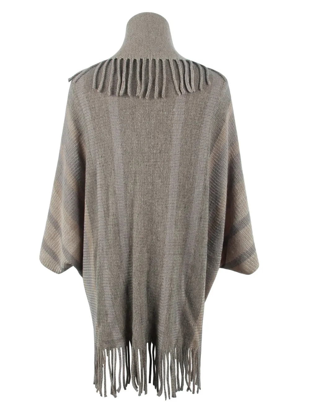 Fringe Detail Open Front Poncho, image 11