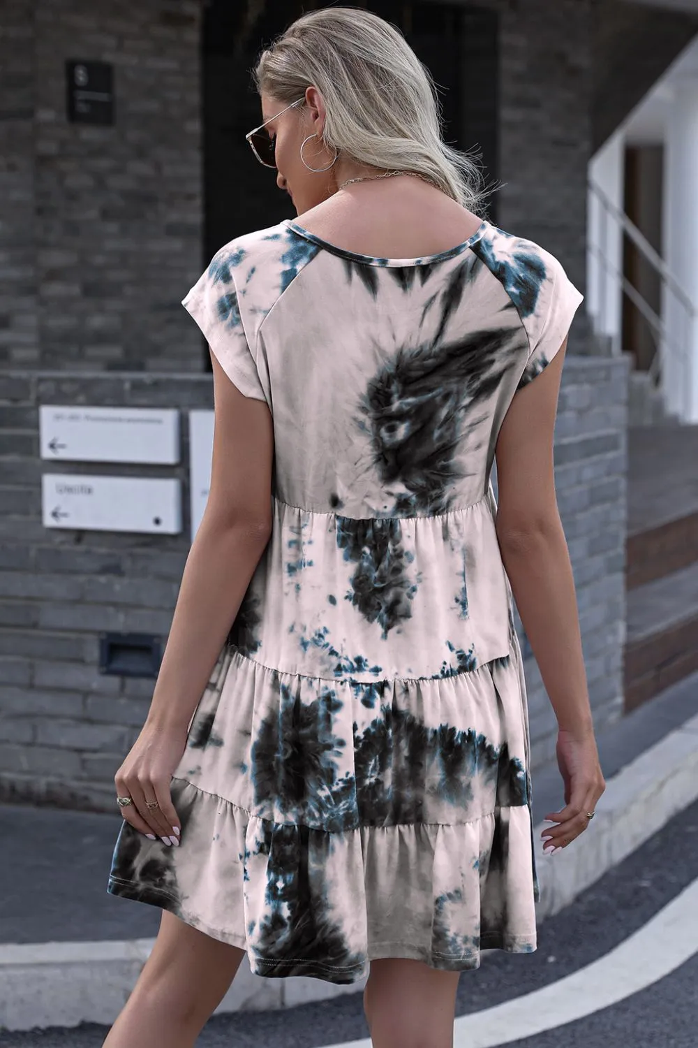 Tie-Dye Ruffle Hem Dress, image 3