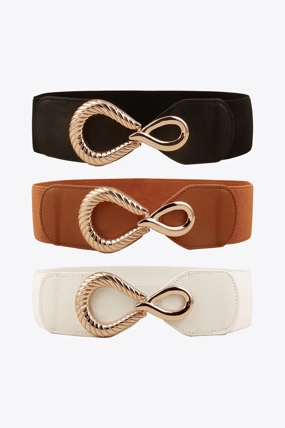 Ribbed Alloy Buckle Elastic Belt, image 14