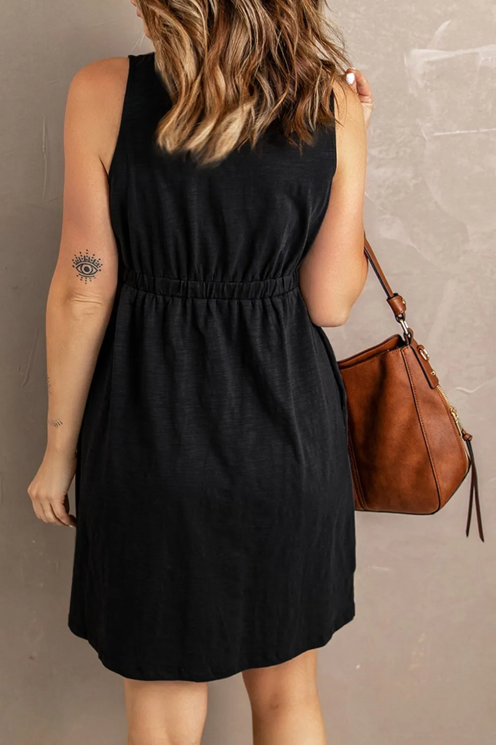 Sleeveless Button Down Mini Magic Dress, image 24