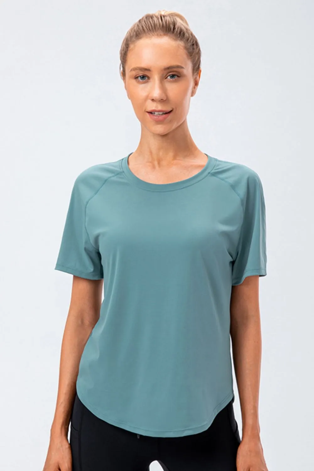 Round Neck Raglan Sleeve Active Tee, image 5