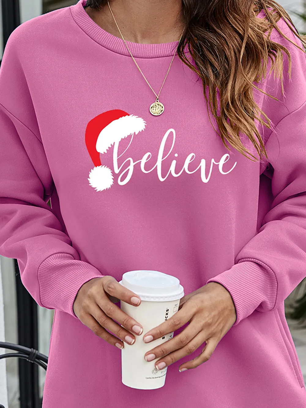 BELIEVE Graphic Tunic Sweatshirt, image 16