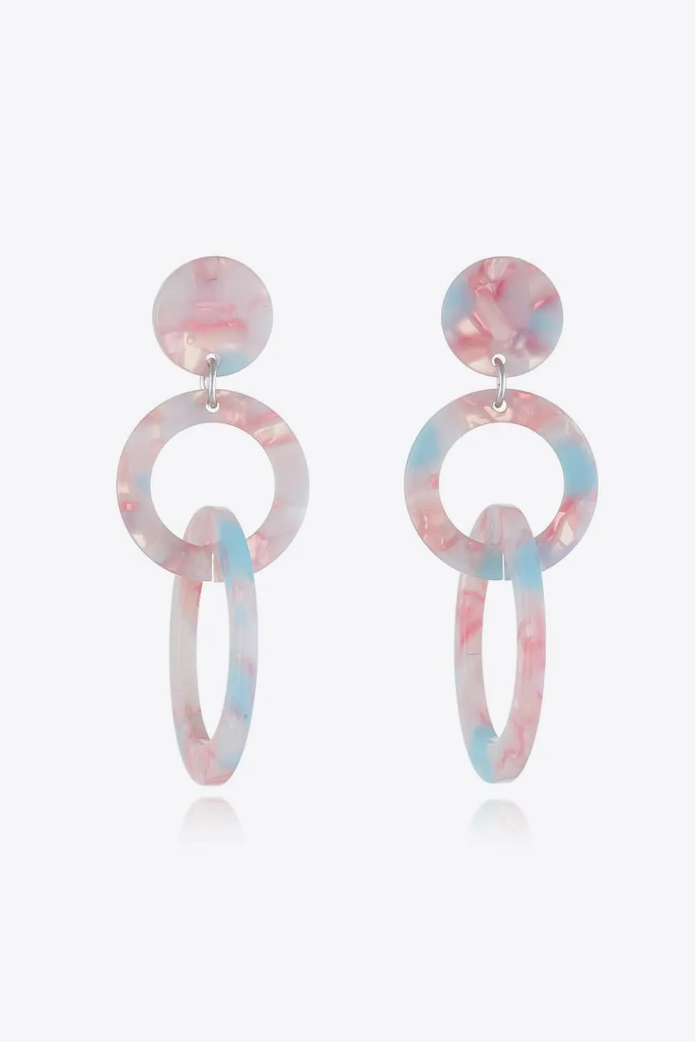 Acrylic Double-Hoop Earrings, image 3