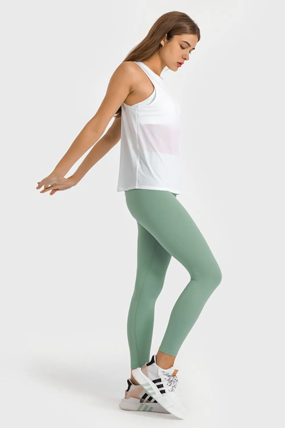 High Waist Ankle-Length Yoga Leggings, image 15