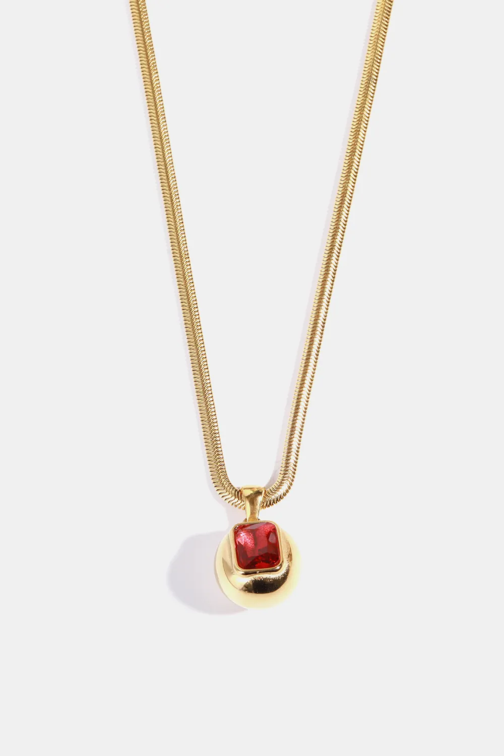 Zircon 18K Gold-Plated Geometrical Shape Pendant Necklace, image 10