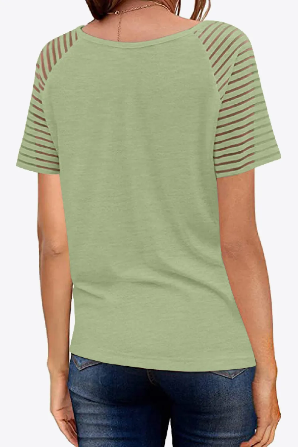 V-Neck Raglan Sleeve Tee, image 8