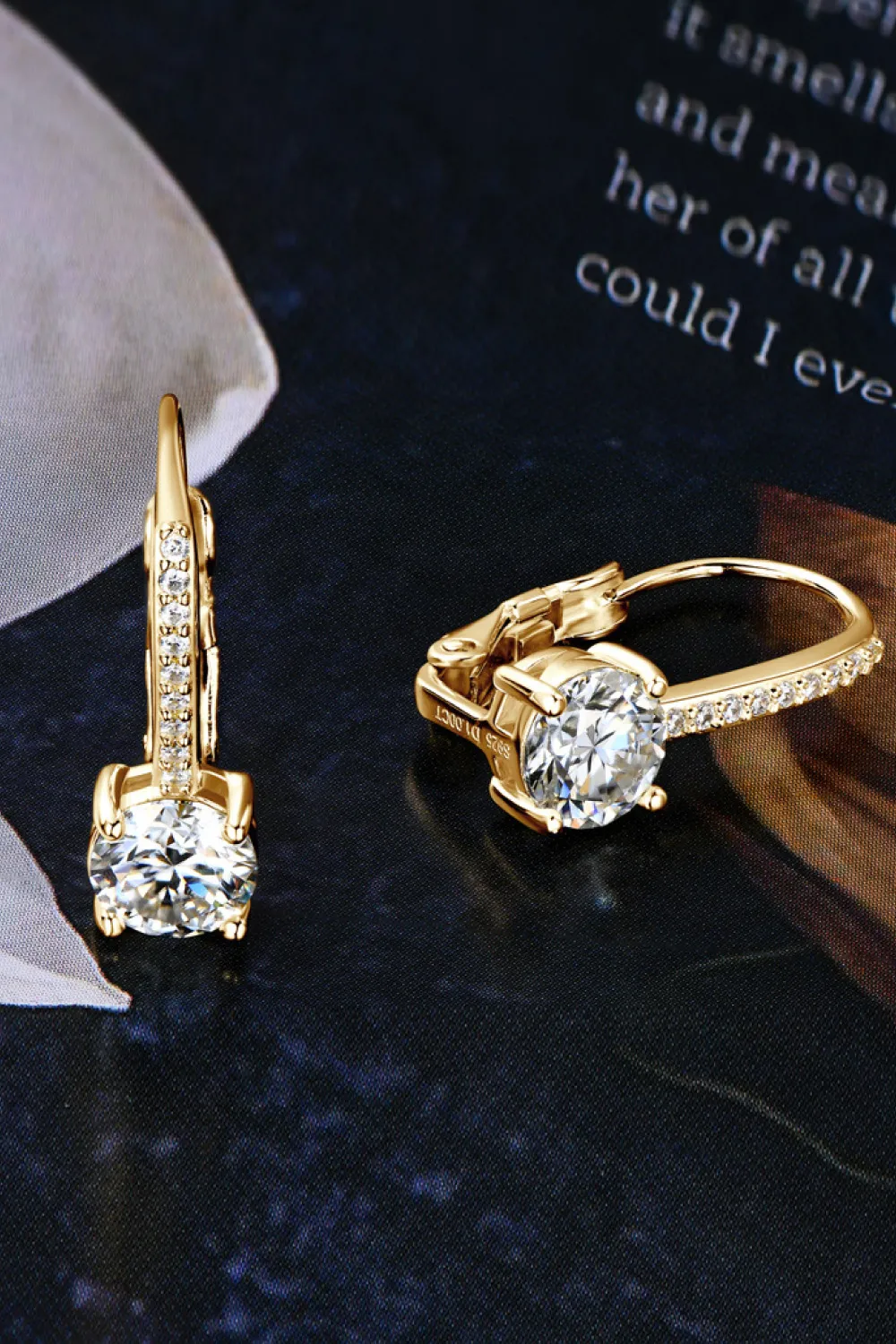2 Carat Moissanite 925 Sterling Silver Earrings, image 6