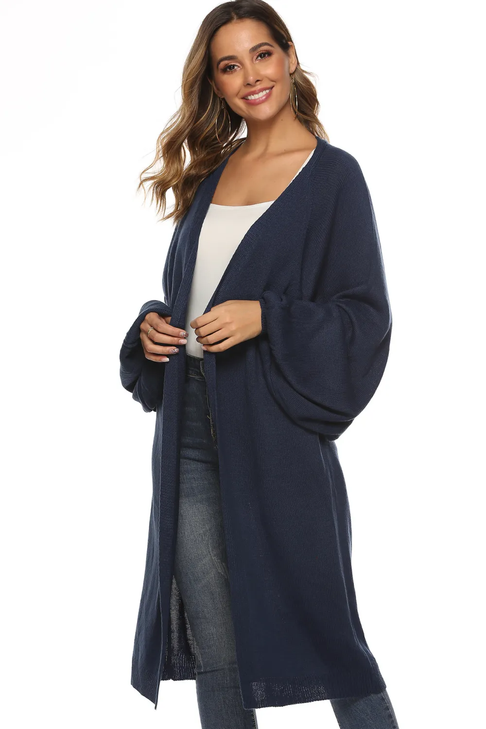 Long Sleeve Open Front Cardigan, image 4