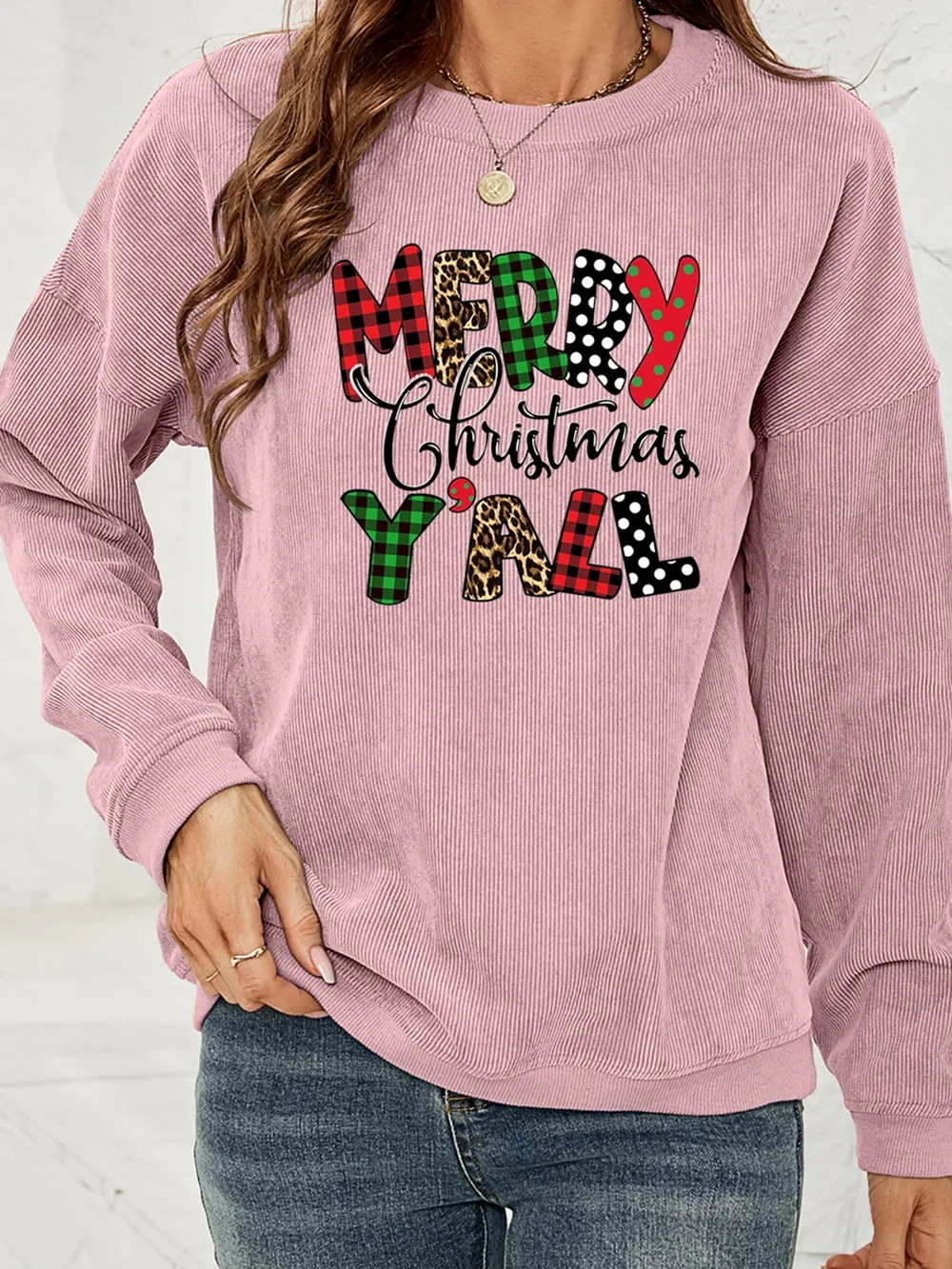 MERRY CHRISTMAS Y'ALL Graphic Sweatshirt, image 8