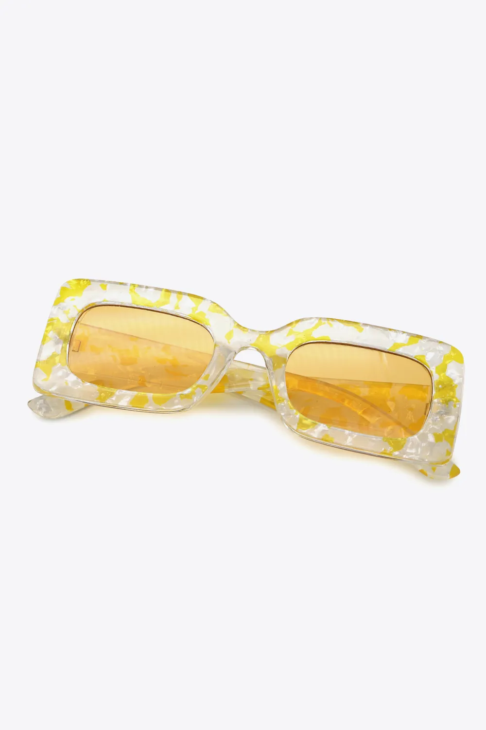 Tortoiseshell Rectangle Polycarbonate Sunglasses, image 11