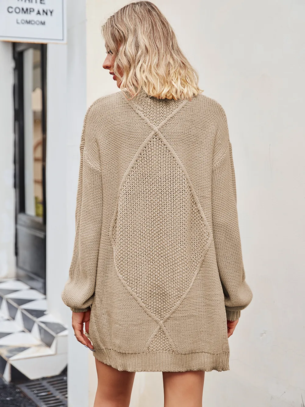 Cable-Knit Long Sleeve Cardigan, image 18