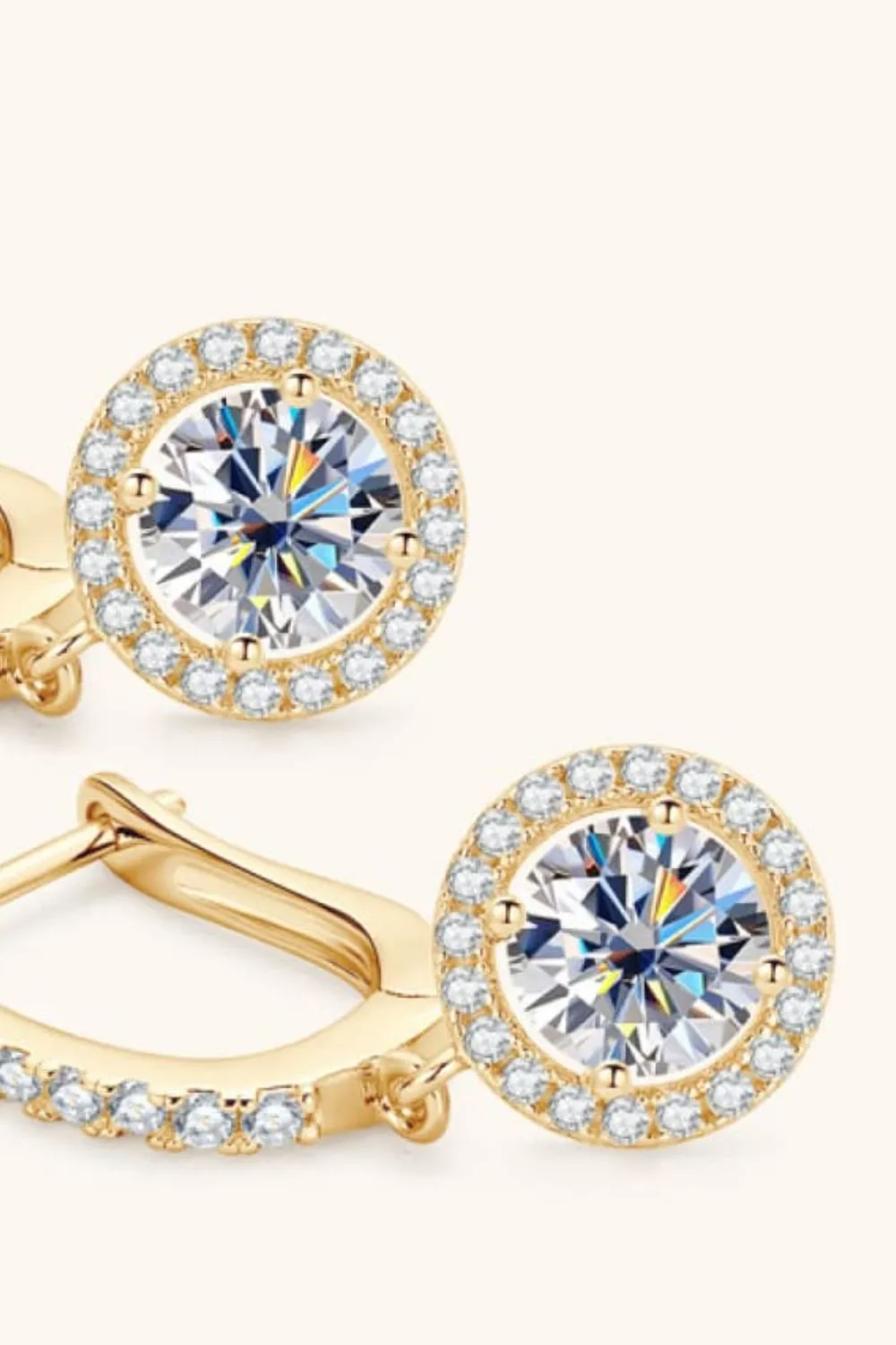 2 Carat Moissanite 925 Sterling Silver Drop Earrings, image 8