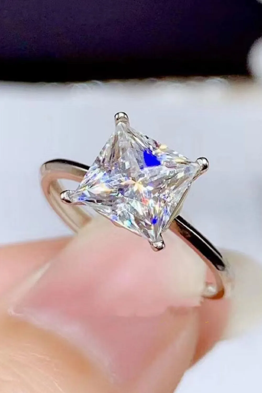 5 Carat Moissanite Solitaire Ring, image 3