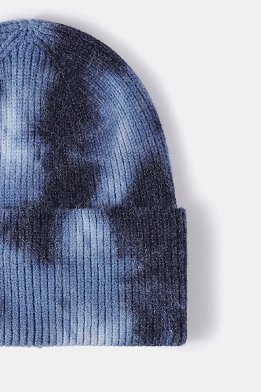 Tie-Dye Cuffed Rib-Knit Beanie Hat, image 30