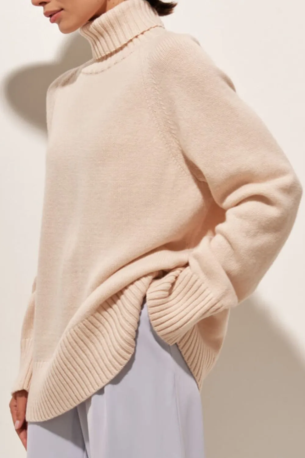 Turtle Neck Raglan Sleeve Sweater, image 3